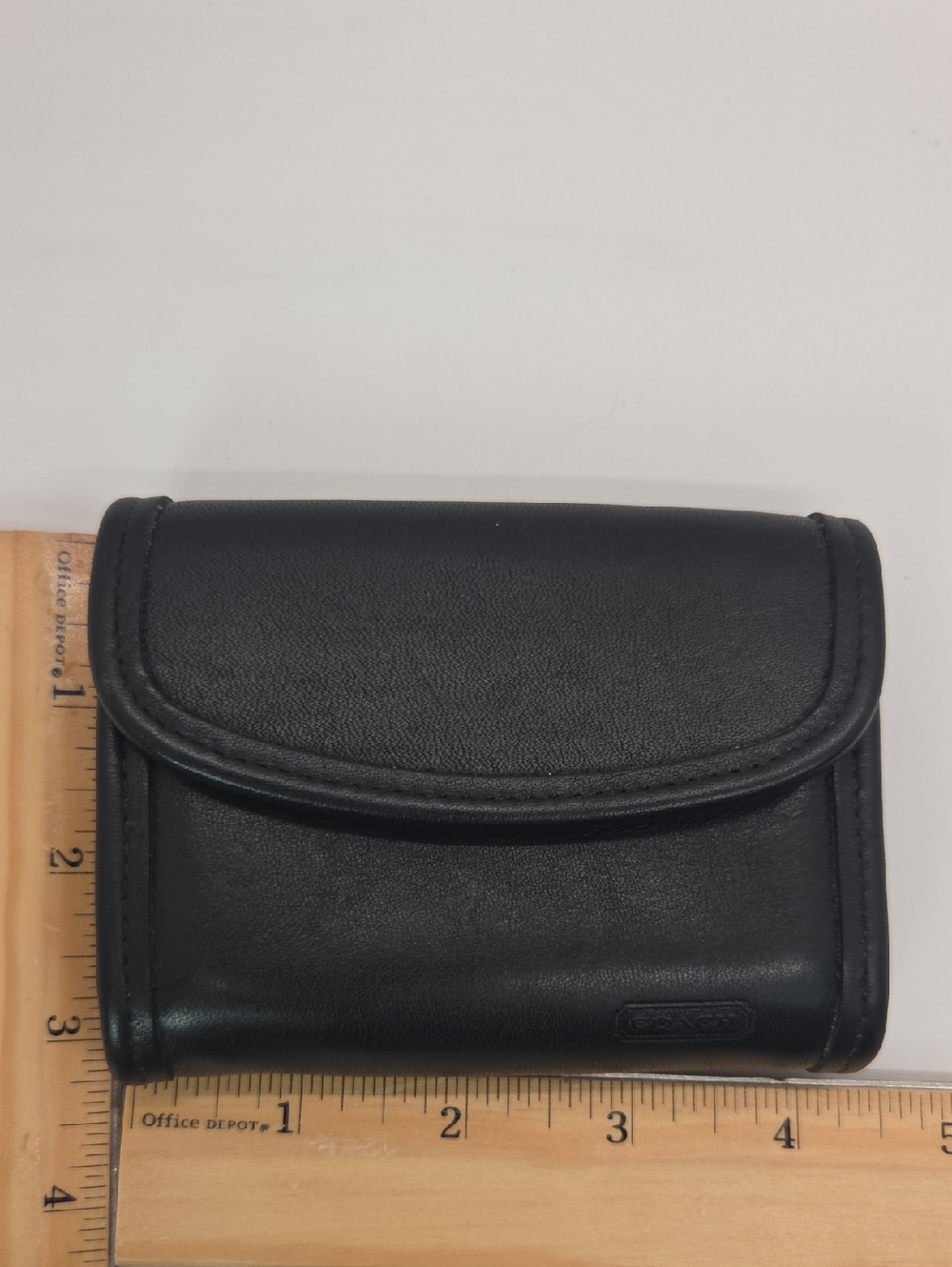 Coach Vintage Black Leather Multifunction Pouch Wallet with Gold Keychain #7219 - Picture 14 of 16